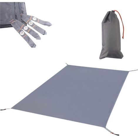 Tarp 140 x 210 cm Bâche de Sol Imperméable pour Camping et Activités Outdoor, Toile Légère pour Pique Nique Randonnée Plage et Trekking (1/5)