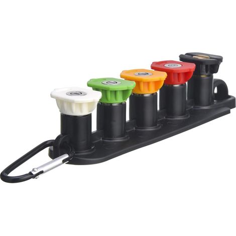 Embouts de buse de pulvérisation pour nettoyeur haute pression avec support, raccord rapide de 6,35 mm