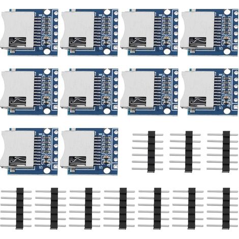 Lot de 10 Modules de Lecteur de Carte Micro SD 3,3 V SPI avec Connecteur à 6 Broches pour Carte Micro SD ESP32 (1/5)