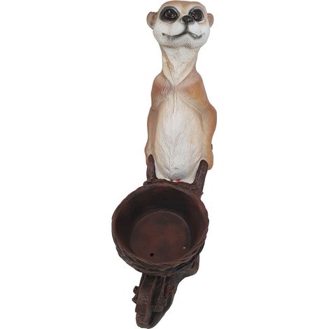 Dekofigur Erdmännchen mit Karre vorne 60 x 19 x 33 cm Gartenfiguren