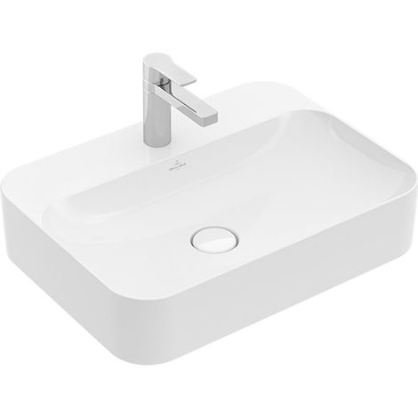 Villeroy und Boch Vasque � poser Finion 414264 600x445mm, trop-plein encastr�, 1 trou pour robinet, Coloris: C�ramique blanche plus - 414264R1 (1/5)