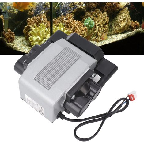 Bomba de oxígeno para acuario PUMPPRO - 16 W, aluminio negro - Silenciosa y potente para estanques e hidroponía (1/5)