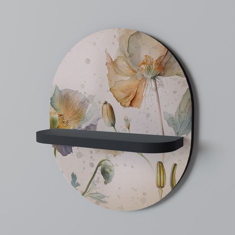 SOFTEN POPPY Mensola ovale nera (1/5)