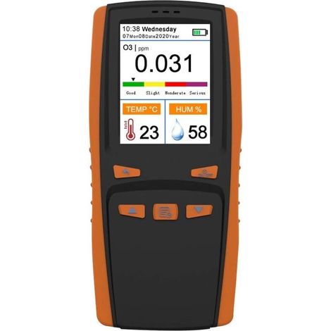 Analyseur d'Ozone Portable. Compteur d'Ozone Multifonctionnel pour Détection de Pollution de l'Air