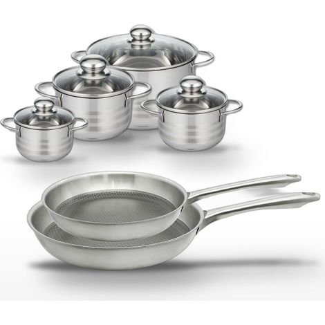 Lot Set de 2 Poêles 24/28 cm et 4 Faitouts Elo Relief Passion (1/5)