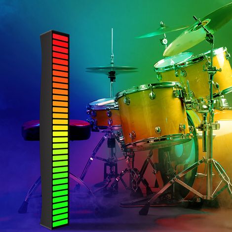 Musikalischer RGB-Lichtstreifen, App-Steuerung, Geräuschsensor, Farbwechsel, schwarze Box, 1 Stück (1/5)