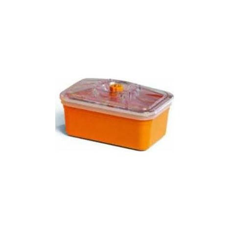 Reber 6750A recipiente de almacenar comida Rectangular Caja Naranja, Transparente 1 pieza(s)