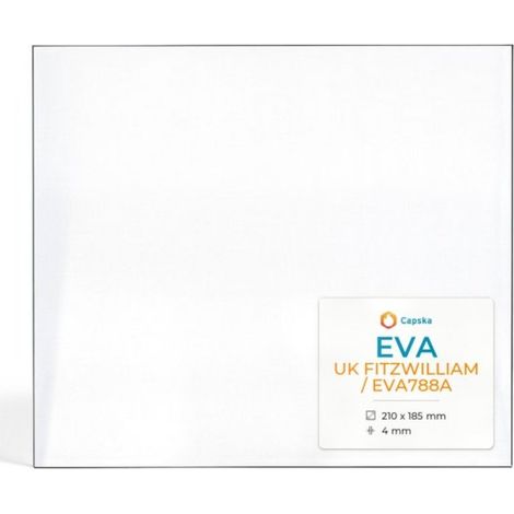 Vitre Eva UK FITZWILLIAM / EVA788A - Verre Rectangle pour poêle à bois - 210 x 185 mm (L1 x H1) - 4 mm (1/5)
