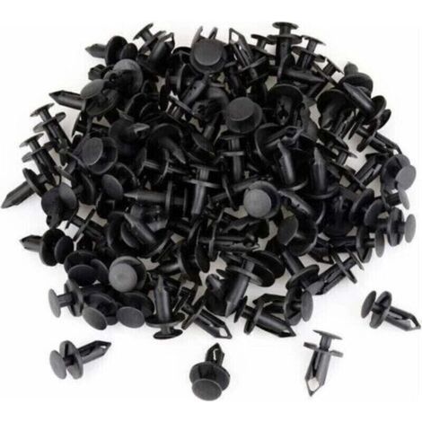 120 Pieces Fastener Clips Plastic Fastener Rivet for Car Black Car Clips Clasp Plastic Rivets Toe Wing 8mm Hole Pusher Plastic Rivets Fastener (1/5)