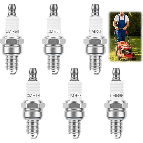 6PCS Bougie for CMR6H Bougie Allumage Résistante Tondeuse et Outils Thermiques, Bougies Allumage pour Tronçonneuse, Débroussailleuse, Coupe-Bordure, Souffleur et Petits Moteurs (1/5)