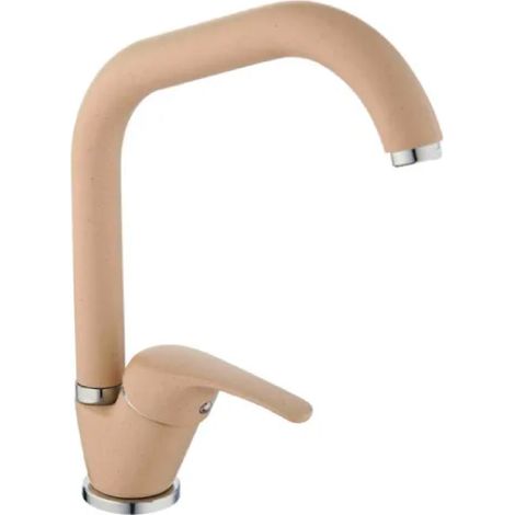 RUBINETTO MISCELATORE MONOCOMANDO PER LAVELLO SERIE BLU 2.0 GRANITO AVENA 3/8  Idroweb