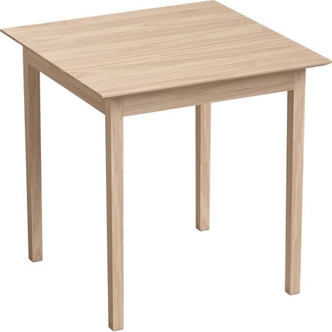 Table de cuisine Isum table carrée design moderne bois naturel blanc (1/5)