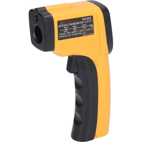 Thermomètre infrarouge industriel Pistolet de température portable numérique LCD 50 à 600 ℃ MY600