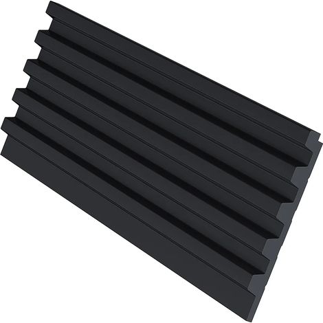 Pannello da parete 3D Set da 2,83m² Nero - Lotto di 8 pezzi CLINTON (1/5)