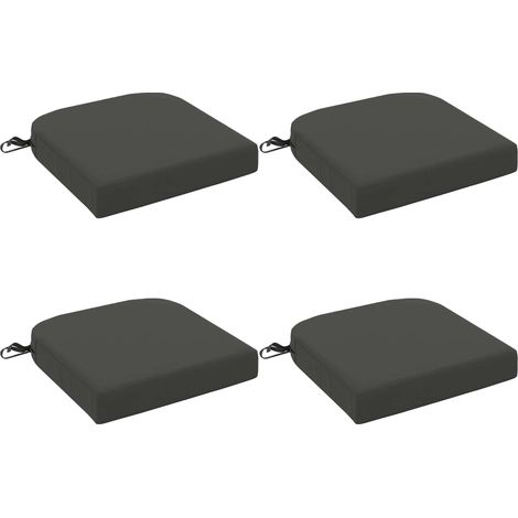 4-teilige Sitzkissen SOEST 4 pcs 100 % Polyester Anthrazit vidaXL