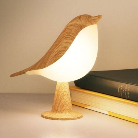 Lampe Oiseau - LED Sans Fil - 3 Températures Couleur 3000K-6000K - Batterie Rechargeable 1800mAh - Diffuseur Huiles Essentielles - 1 Pièce (1/5)