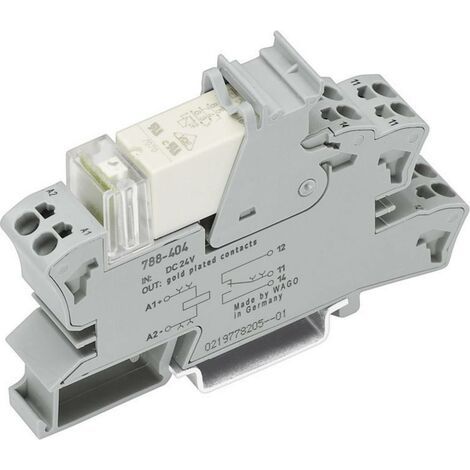 WAGO 788-608 Module relais Tension nominale: 230 V/AC Courant de commutation (max.): 16 A 1 inverseur (RT) 1 pc(s) S71883 (1/2)