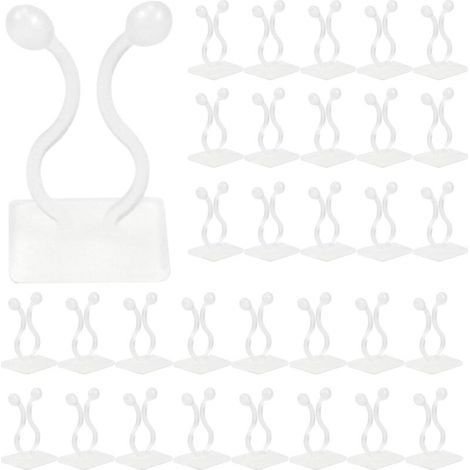 RHG Kletterpflanzen-Stützclips, 50 Stück, selbstklebende Wandhaken zur Befestigung von Kletterpflanzen, Heimdekoration (Weiß) (1/5)