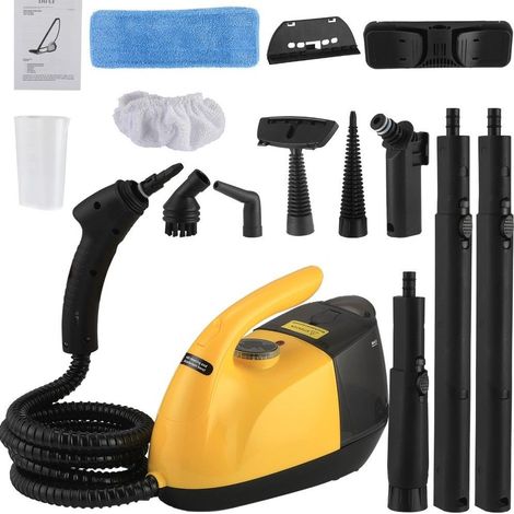 Nettoyeur vapeur multifonction portable avec accessoires, 1,1 L, 120 °C, 21 pièces, pour sols, vitres, cuisine, salle de bain et voiture (1/5)