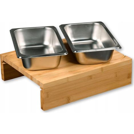 Kesper Tabla de cortar de bambú con recipientes de acero inoxidable