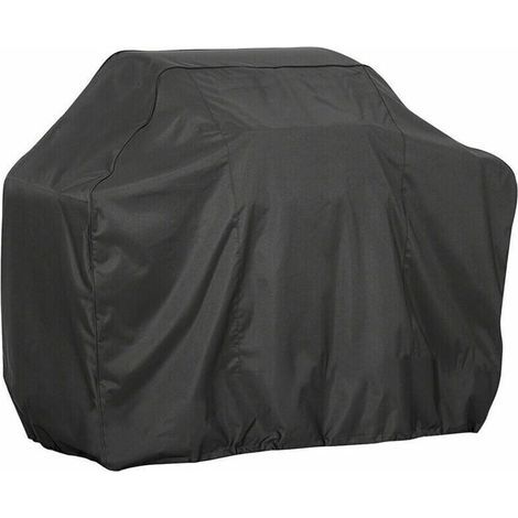 Housse de barbecue et plancha,La housse de gril est fabriquée en tissu Oxford 210D, plaqué argent noir, imperméable, durable, indéchirable et anti-poussière, convient pour barbecue, gril à ga (1/5)