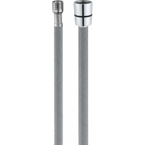 Ersatzschlauch für Küchenarmatur M15/1 x 1/2" x 150cm, grauer Nylon-Küchenschlauch (1/4)