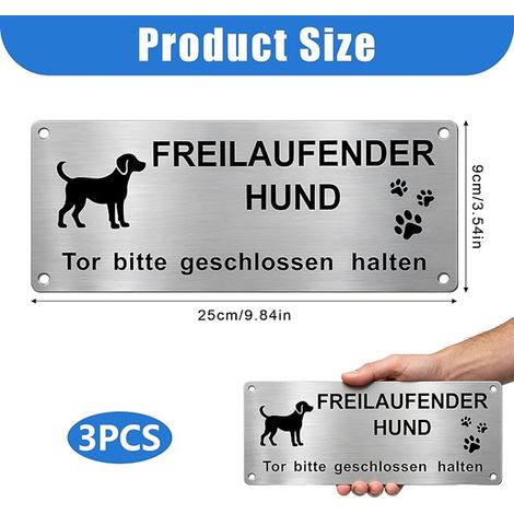 Dog Sign Aluminium Watchdog (1/4)