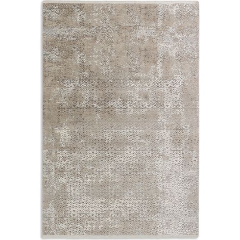 SW Tapis «Vision» Triangles beige 80 x 150 cm Tapis à poils doux (1/5)