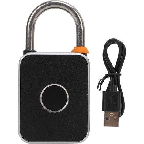 Cadenas à mot de passe à empreintes digitales, étanche IP65, en alliage d'aluminium, serrure à combinaison électronique Double face pour clôture d'école de gymnastique (1/5)