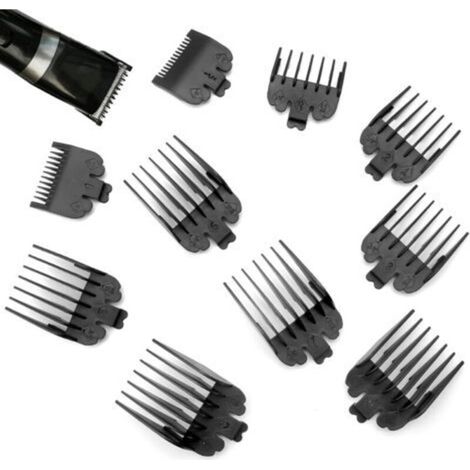 10 pièces Peignes pour Sabot Cheveux, Accessoires de tondeuse, Sabot Tondeuse, Sabot pour Tondeuse Clip, Convient à Toutes les Tondeuses de Taille Réelle