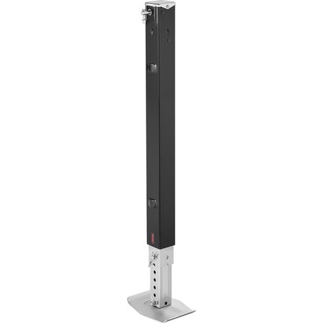 VEVOR Pata de Apoyo para Caravanas 179014 Soporte para Remolque 825 mm Carga de 2722 kg Repuesto Universal para Sistemas Lippert Venture, Atwood y Stromberg Carlson, con Pasador y Base, Negro