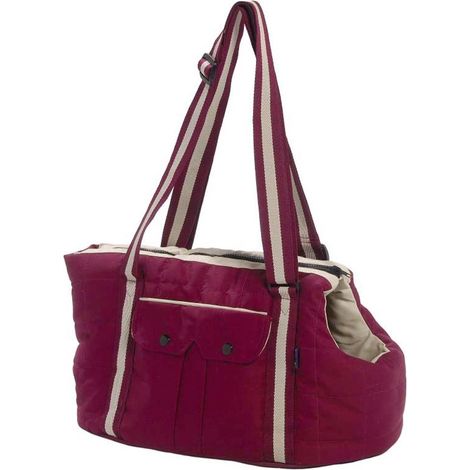 borsa porpora 40x23x23cm: Lila weiche Stofftragetasche mit Schulterriemen inklusive Vadrouille Modell für Hunde und Katzen (1/2)