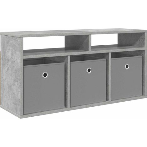 Maison Exclusive - Lowboard mit Schubladen Beton Grau 87 x 27,5 x
