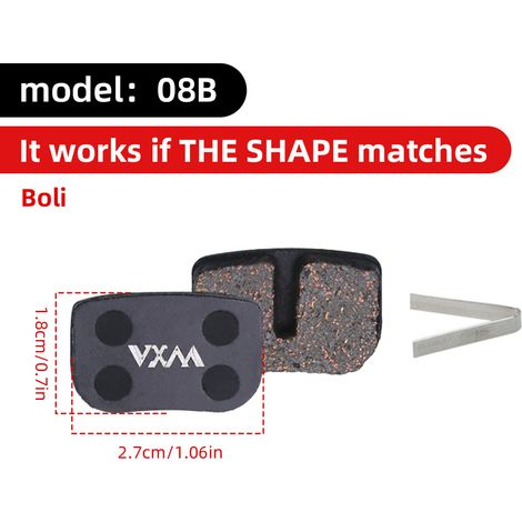 Coussinet de renfort semi-métallique 08B Plaquettes de frein en fibre de cuivre et métal pour vélo BB5 M355 M446, plaquettes et mâchoires de frein à disque hydrauliques universelles (1/5)