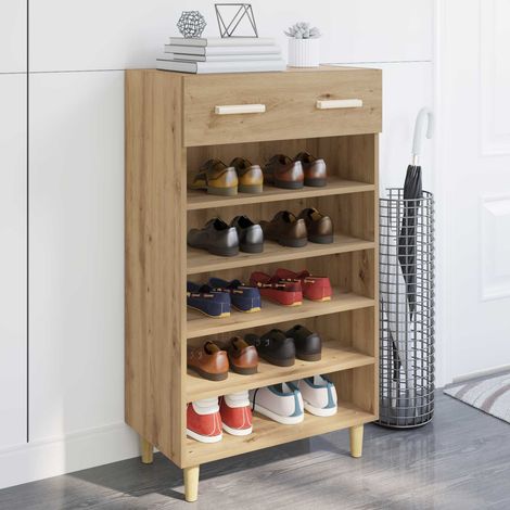 Schuhschrank Kunsthandwerk Eiche 60 x 35 x 105 cm Holzwerkstoff