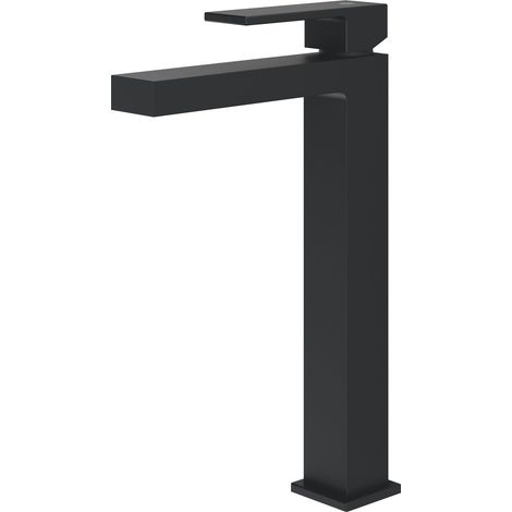 BERNSTEIN - Miscelatore lavabo alto in ottone nero opaco, getto morbido e risparmio idrico - 3,4x23x17cm (LxAxP) - LAVOA	Nero opaco