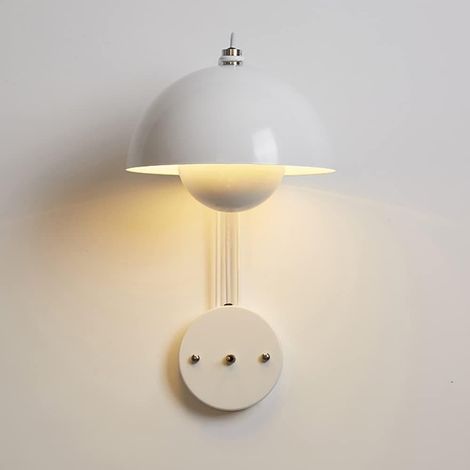 Lampada da parete in metallo - Lampada da parete Macaron, adatta per camera da letto e soggiorno, design floreale, lampada da lettura, apparecchio di illuminazione a parete.