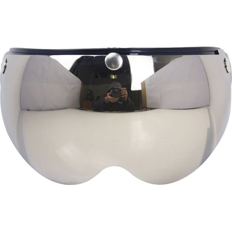Visière de casque de moto universelle coupe-vent à 3 boutons-pression, lentille avant rabattable de remplacement pour lunettes de soleil (1/5)