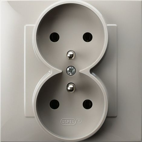 Prise électrique Ospel gp-2zz/83 16A 250V encastrable