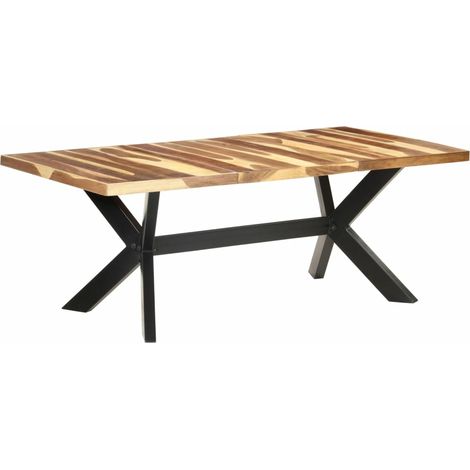 Table de salle à manger 200x100x75 Bois solide (1/5)
