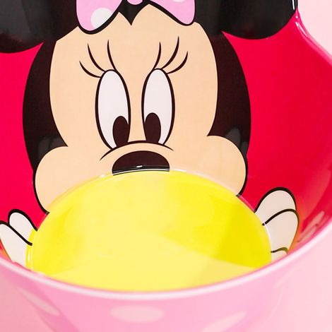 Bol à soupe pour enfants, grand modèle en mélamine, motif souris avec nœud papillon rose, idéal pour la cuisine, la maison et la maternelle. (1/5)
