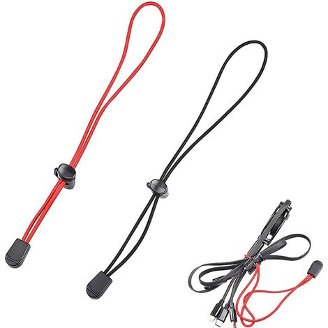 Lot de 2 boucles élastiques réglables pour sac à dos, idéales pour le camping, la randonnée, le trekking et l'alpinisme. Couleur : Noir R. (1/4)