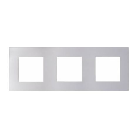 Arnould Espace Lumière 60881 Horizontale Dreifach-Leuchtenplatte, weiß – Achsabstand 71 mm