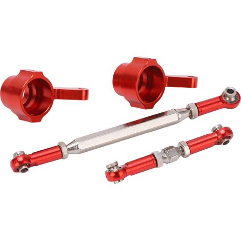 Kit de fixations d'essieu en métal pour voiture télécommandée MN D90 D91 D96 D99 - Pièces de mise à niveau - Rouge (1/5)