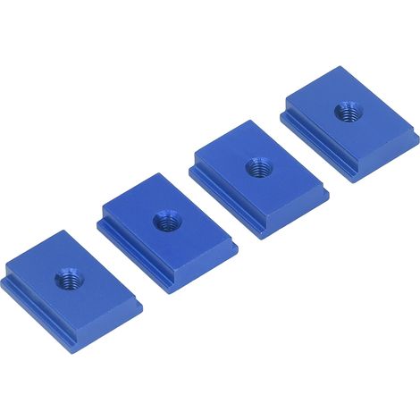 4 écrous à fente coulissante en T, en alliage d'aluminium, pour le travail du bois, pièces de mouvement linéaire série 30, M6, bleu (1/5)