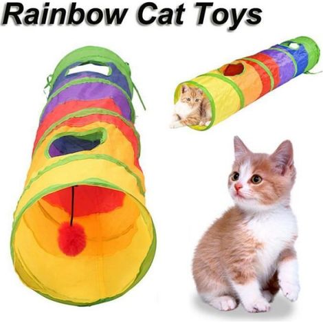 Tunnel Pour Chat - 120x25 cm - Pliable Imperméable Résistant Aux Rayures - 1 Pièce (1/4)