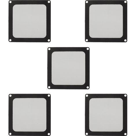 Lot de 5 filtres anti-poussière pour boîtier PC, protection professionnelle contre la poussière grâce à un aimant souple et un cadre en nylon. (1/5)