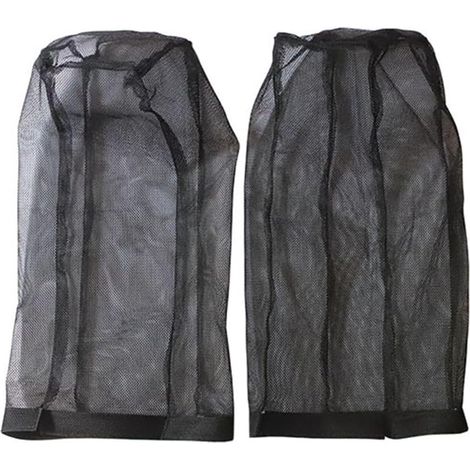Lot de 2 sacs anti-peluches d'extérieur en polyester pour aérations de 10,2 cm, coudes, hottes, prévention des animaux, noir (1/5)