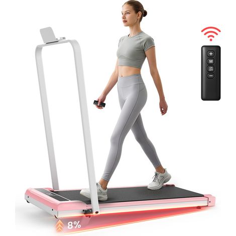 Tapis de course pliable 3 en 1 - Vitesse 1-10 km/h - Moteur 3.0HP - Écran LED - Inclinaison 8% - Surface 38 x 92 cm - charge maximale 130 kg - Avec télécommande - Dimensions 104x53x95 cm