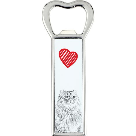 Un tocco americano: un apribottiglie con un gatto, un apri-frigo personalizzato, un regalo unico per uomo firmato Art-Dog. (1/5)